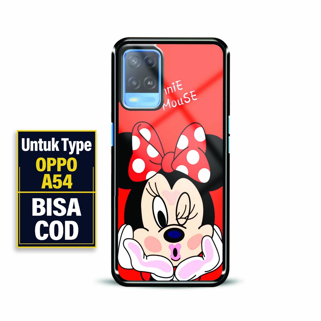 Hardcase Kaca Oppo A54 - Fashion Case Glossy [ Kartun Cute ] - Softcase Glossy Oppo A54 - Hardcase G