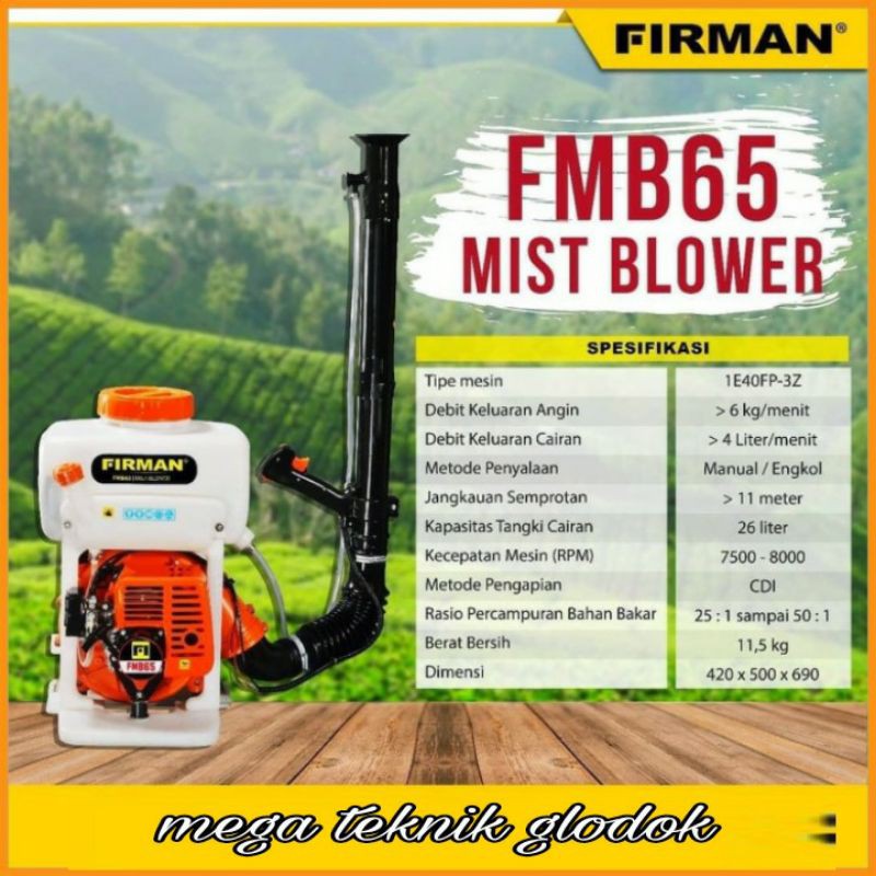 MIST BLOWER FIRMAN FMB65 ULV COLD FOGGER-FOGGING EMBUN SPRAYER