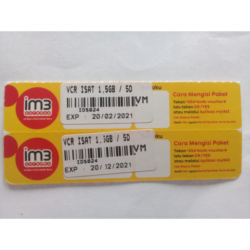 Voucher Indosat 1,5Gb