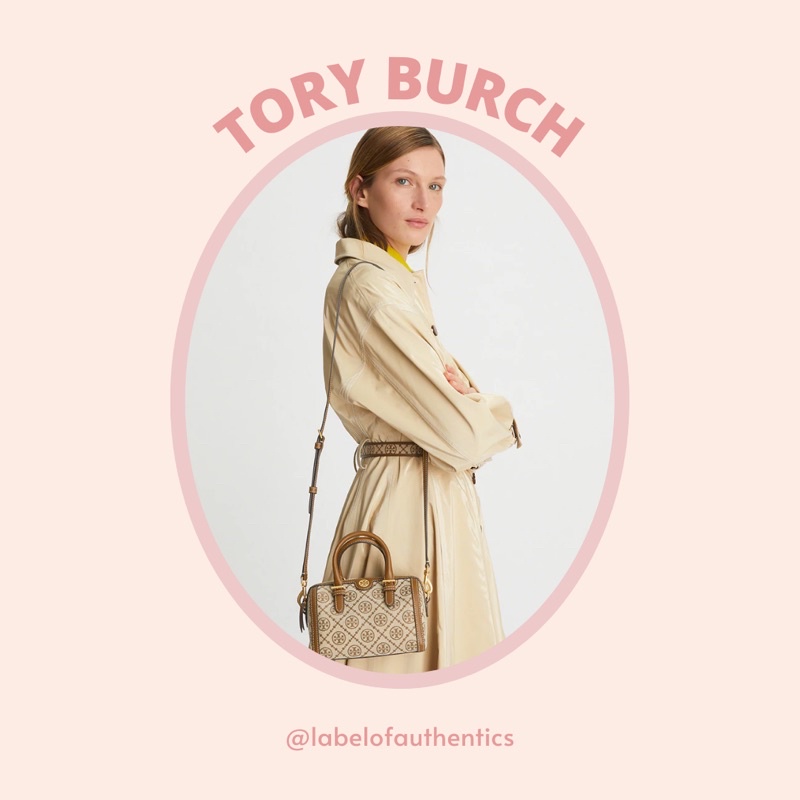 TORY BURCH T MONOGRAM MINI BARREL BAG