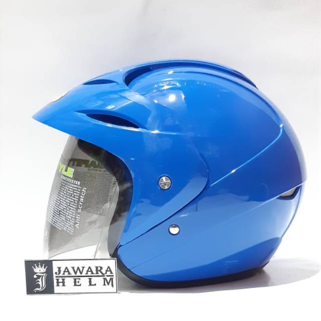 HELM HIU NICO R SOLID BIRU MILD