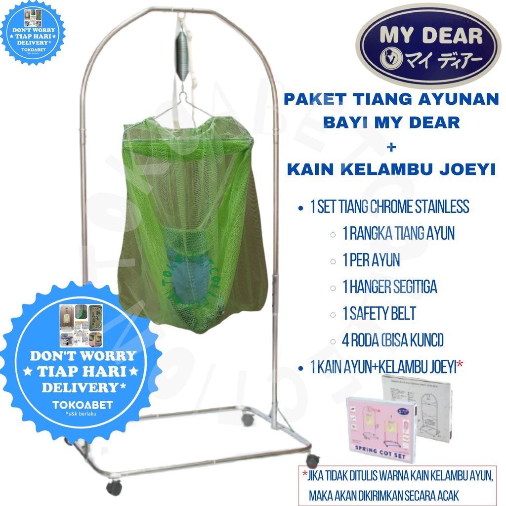 PAKET Ayunan Bayi Manual Portable MY DEAR dan Kain Kelambu Hanger Per TOKOABET