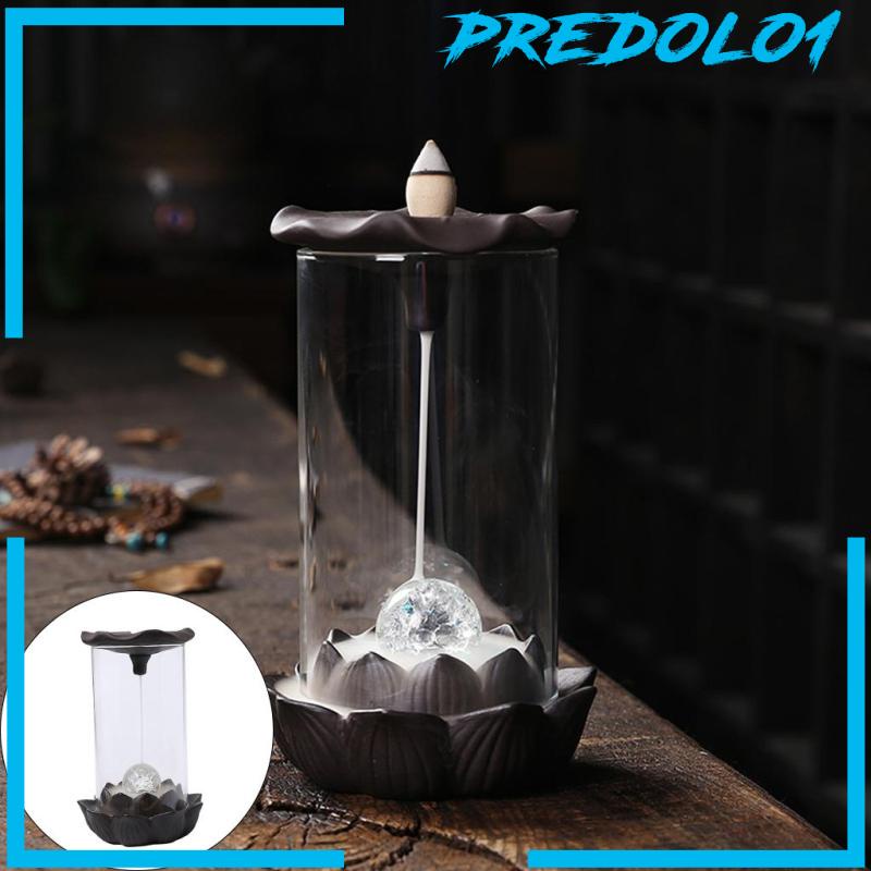 [PREDOLO1] Backflow Incense Burner Statue LED Lamp for Decorative Office Teahouse