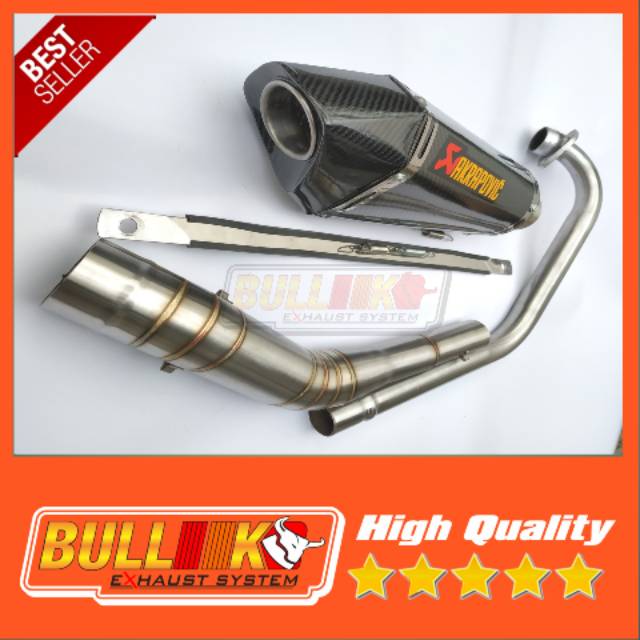 Knalpot racing akrapovic tiger scorpio gsx cb cbr sonic