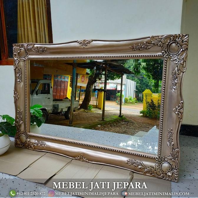 CERMIN HIAS DINDING UKIR MEWAH RUANG TAMU