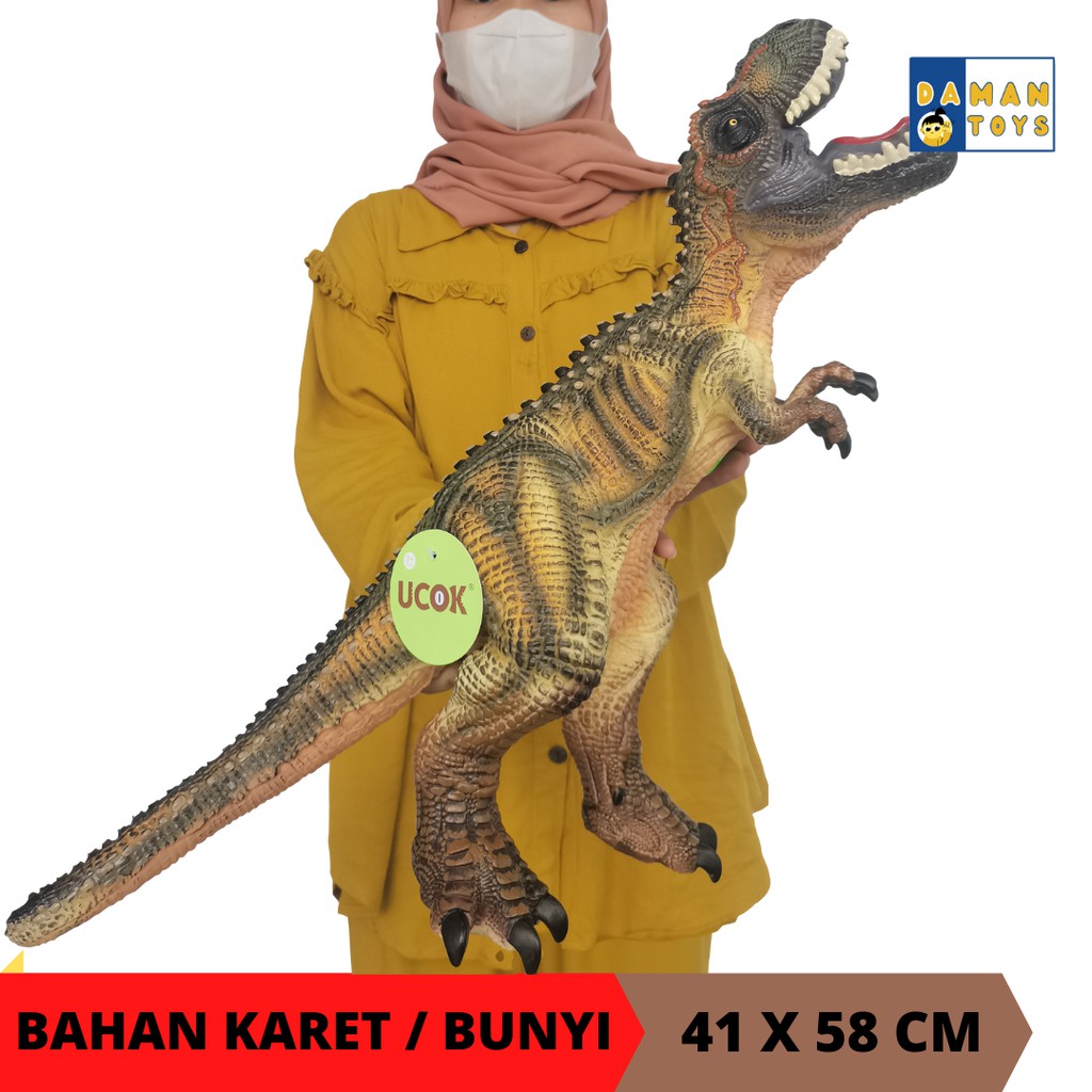 MAINAN ANAK DINOSAURUS FIGURE BESAR KARET TYREX/MAINAN DINO BUNYI