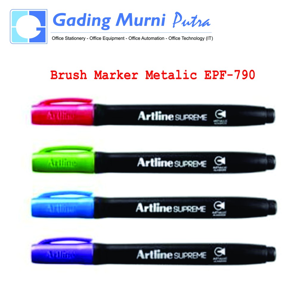 

Brush Pen Artline Supreme Brush Marker METALIC ARTLINE EPF-790 GOLD 1.0