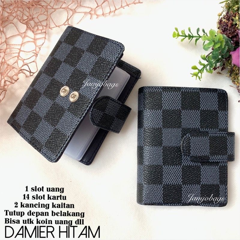 Dompet Kartu LV Import Kancing 14 Lembar