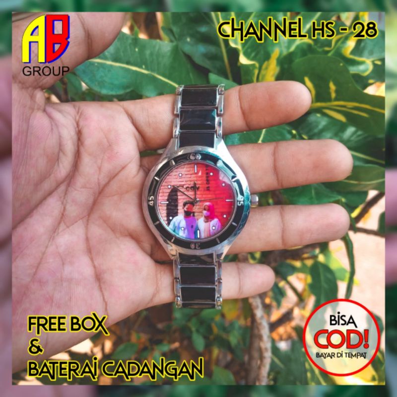 JAM TANGAN COUPLE CUSTOM BISA REQUEST DESAIN BONUS BOX DAN BATRAI CADANGAN