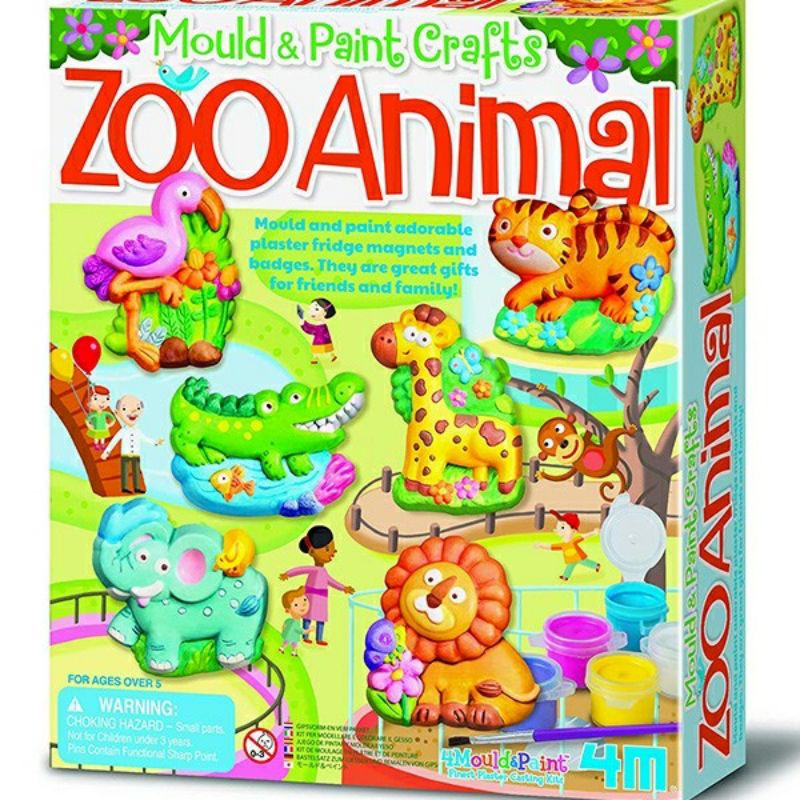 4M MOULD &amp; PAINT ZOO ANIMAL / 00-04753