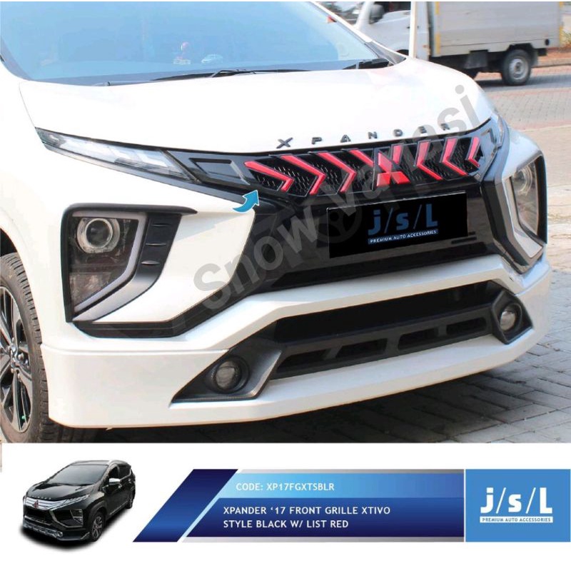 JSL Xtivo Grill Depan Xpander Front Grille Black Red