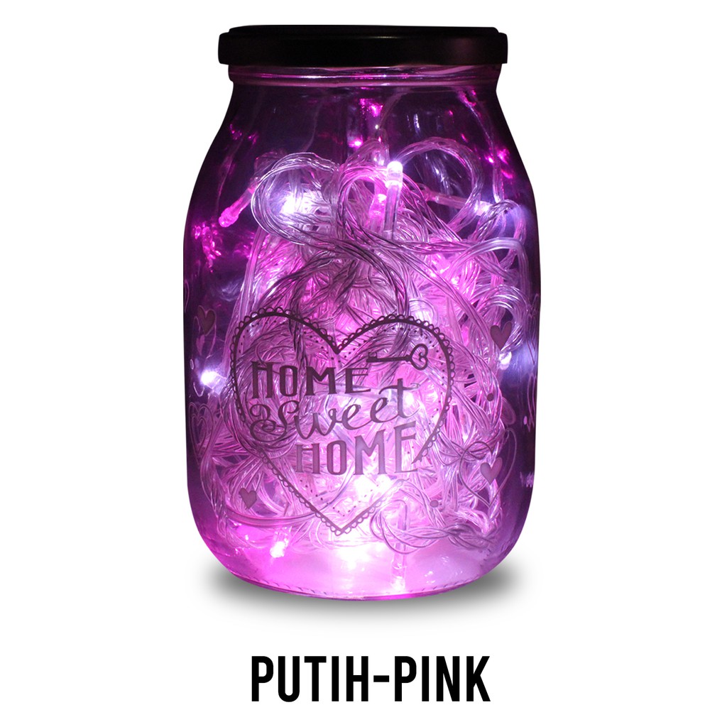 FygaleryMedan Lampu Tumblr Xeron 10 Meter Packing BOX Lampu Natal Lampu Led Lampu Hias Dekorasi-Putih-Pink Kotak