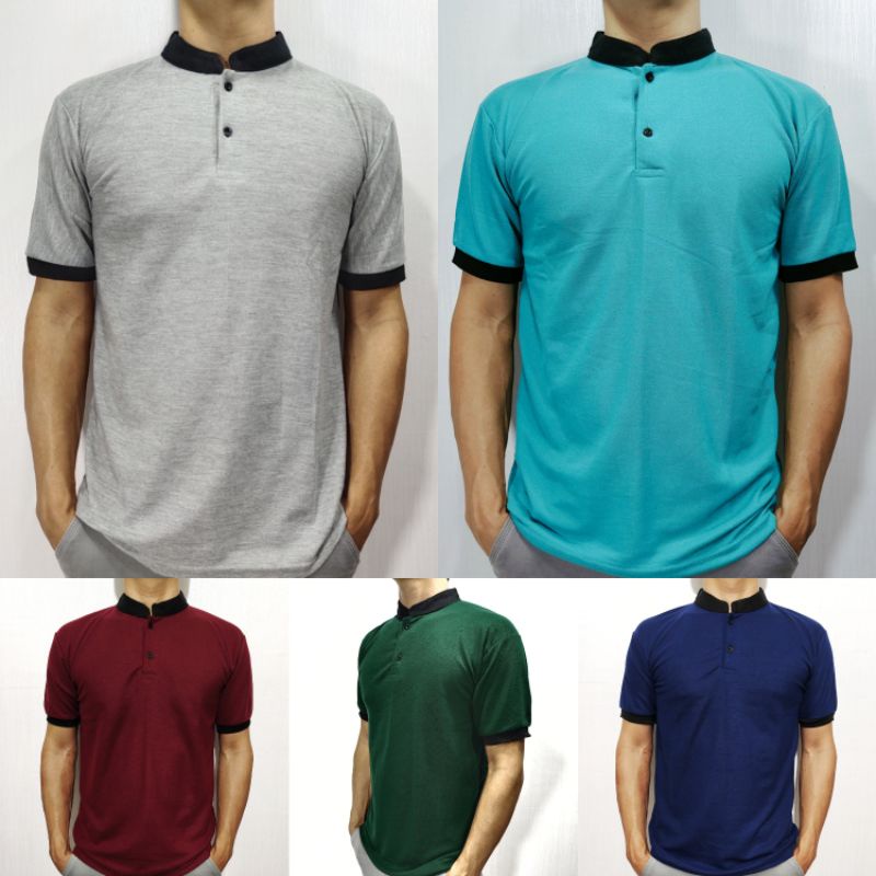 Kaos Polo Shirt Kerah Shanghai Pria Dewasa Lengan Pendek