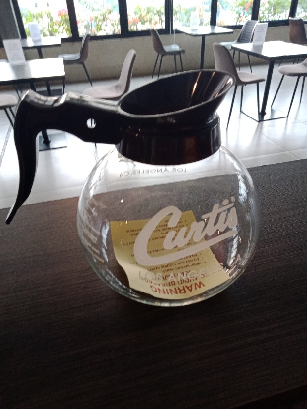 Curtis Coffee Glass Decanter Teko Pemanas Kopi - Brown / Black Logo