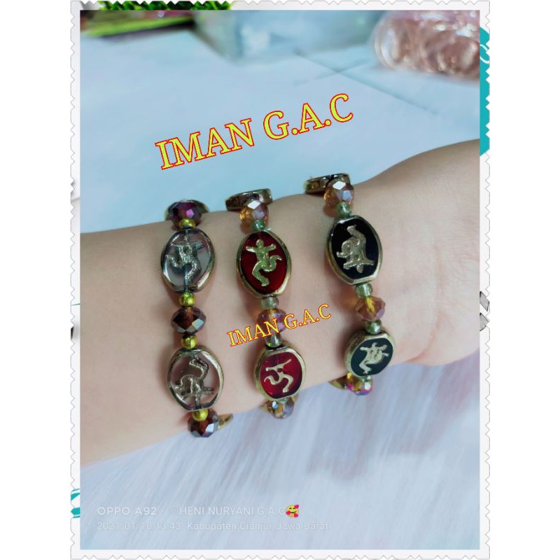 Gelang kristal kaca/gelang kaca madura mengkilap/gelang ampel