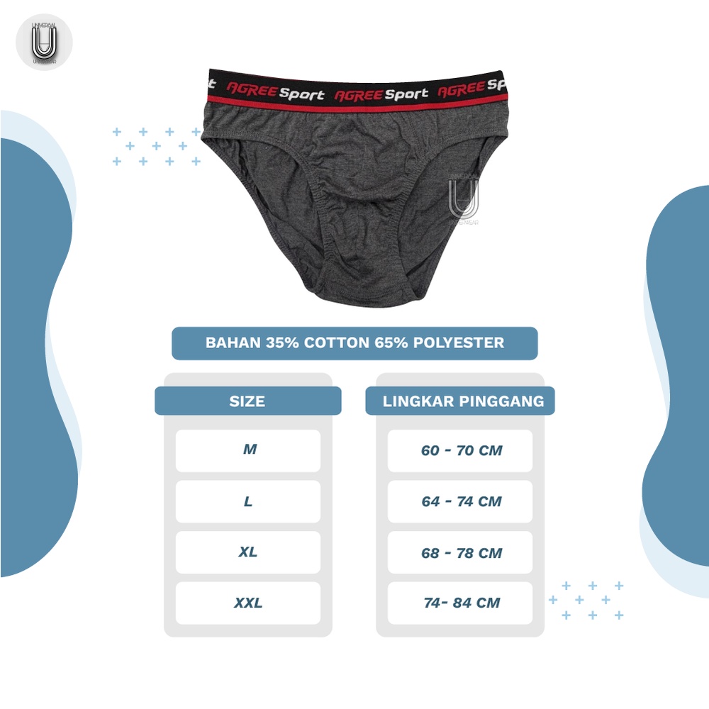 Sempak Cowok Celana Dalam Laki Laki Dewasa Cd Pria Agree Coklat Kode 2311 By Universal Underwear