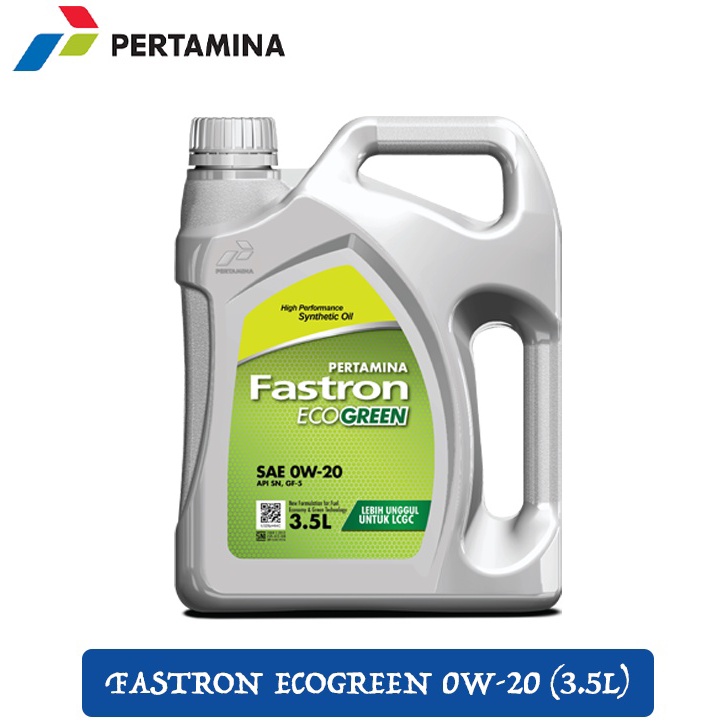 Jual Oli Mesin Pertamina Fastron ECO GREEN 0W-20 API SN/GF-5 - 3,5 ...