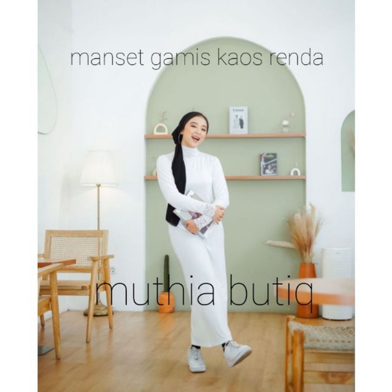 Manset Gamis Renda Bahan Kaos Rayon Super Premium.