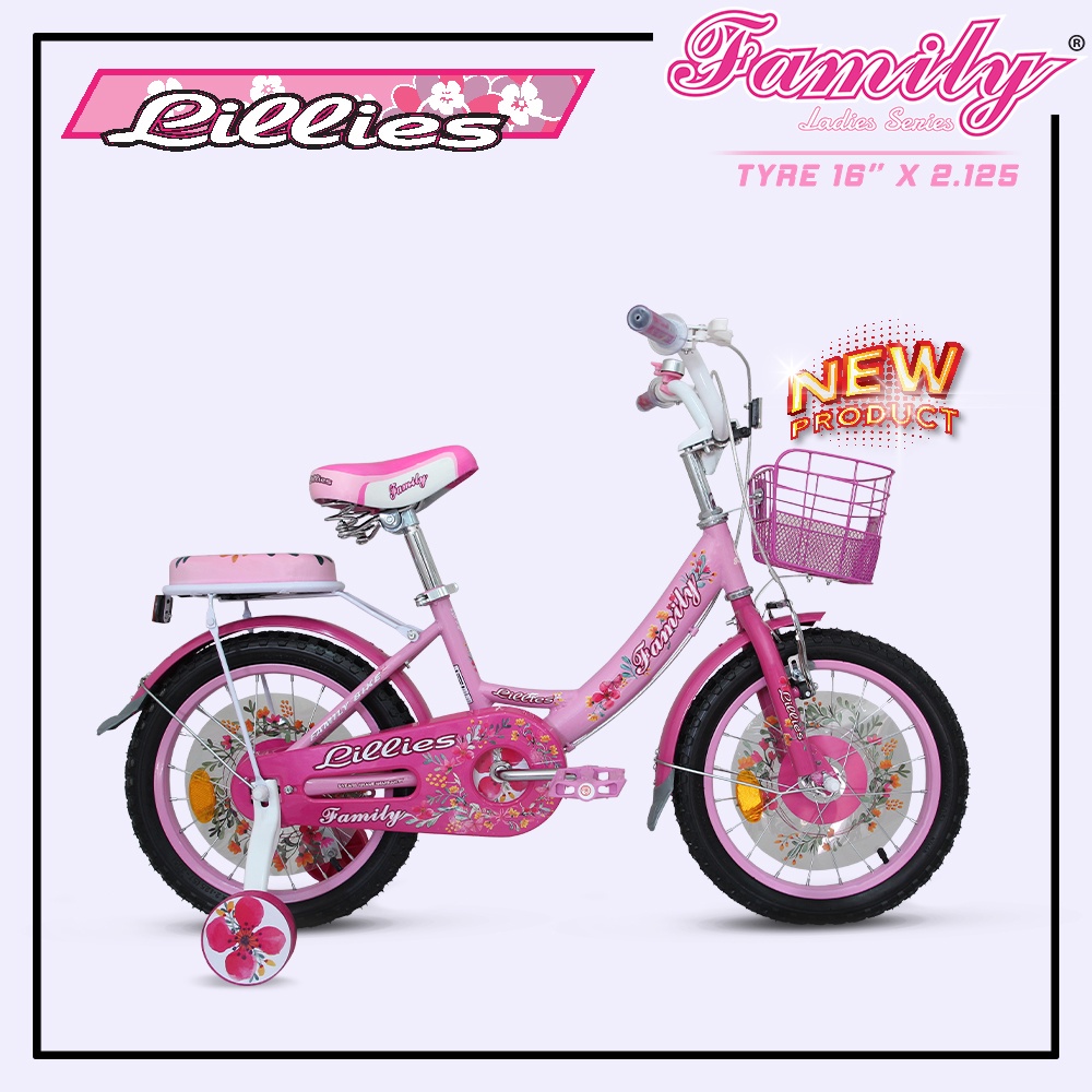 Sepeda Mini 12 16 inch Family LILLIES sepeda keranjang anak
