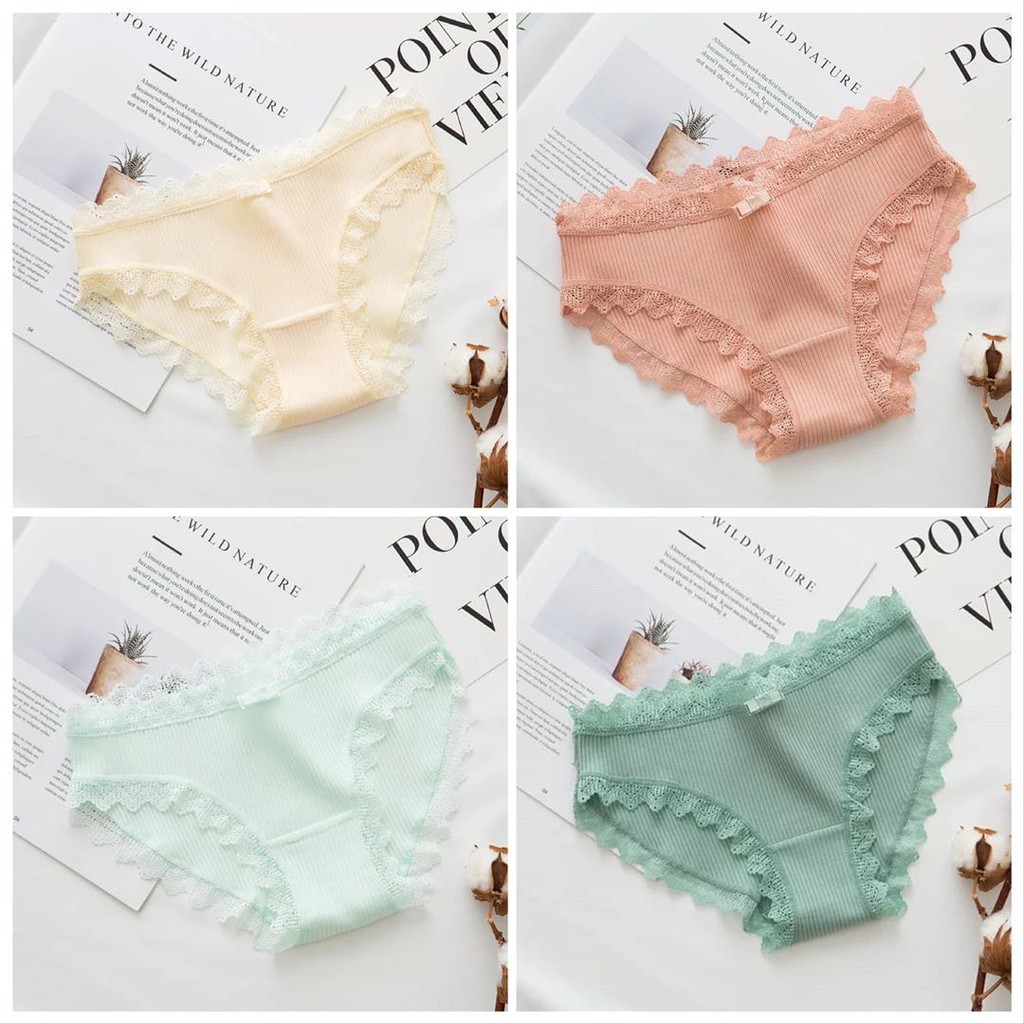 Celana Dalam Wanita Underwear Cewek Renda/Pakaian Dalam Wanita Polos Variasi Renda