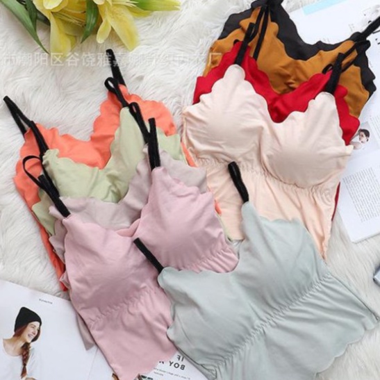 ❤️GTB❤️ BRA WAVE CASUAL KEMBEN LEMBUT IMPORT QUALITY TANKTOP BRA CROPTOP BRA B049