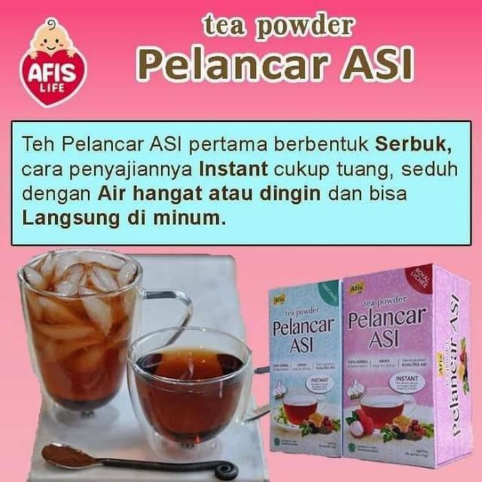 AFIS LIFE TEH POWDER PELANCAR ASI 100% HERBAL 20 SACHET @ 5 GR