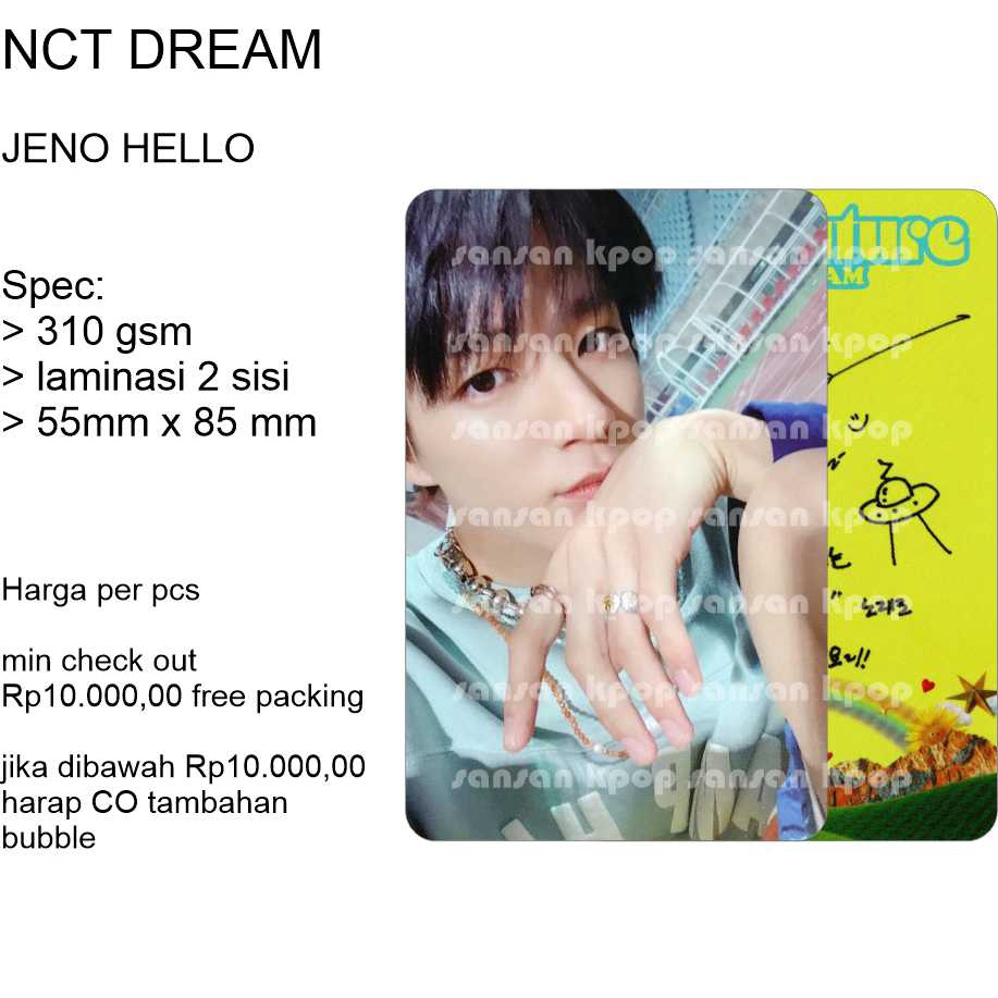 Photocard NCT DREAM HELLO FUTURE UNOFFICIAL