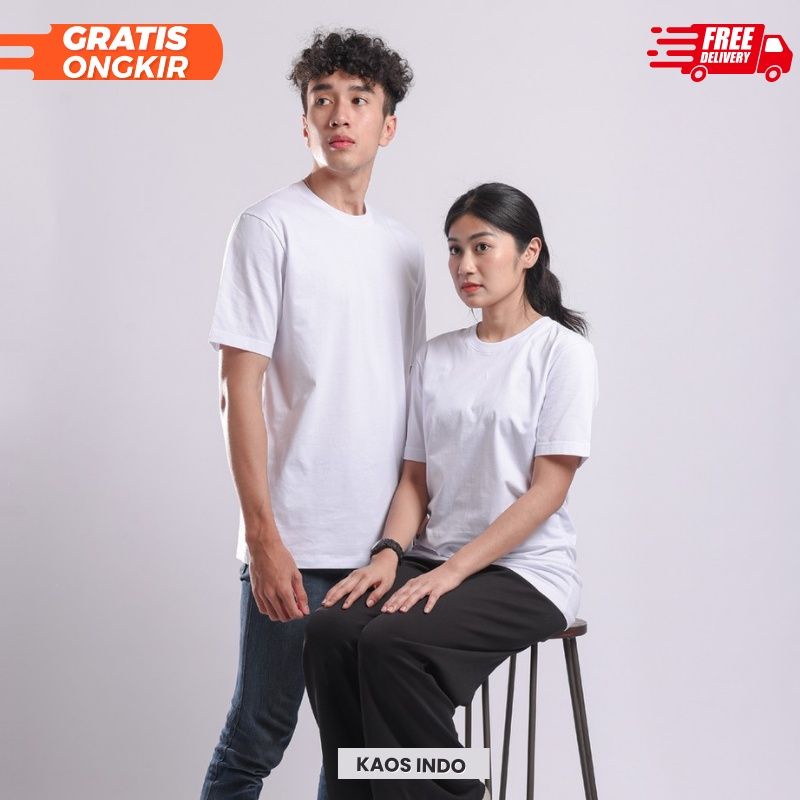 THEHIKAM Official - Kaos Polos Pendek Catton Combed 30s Pria Wanita Unisex Premium