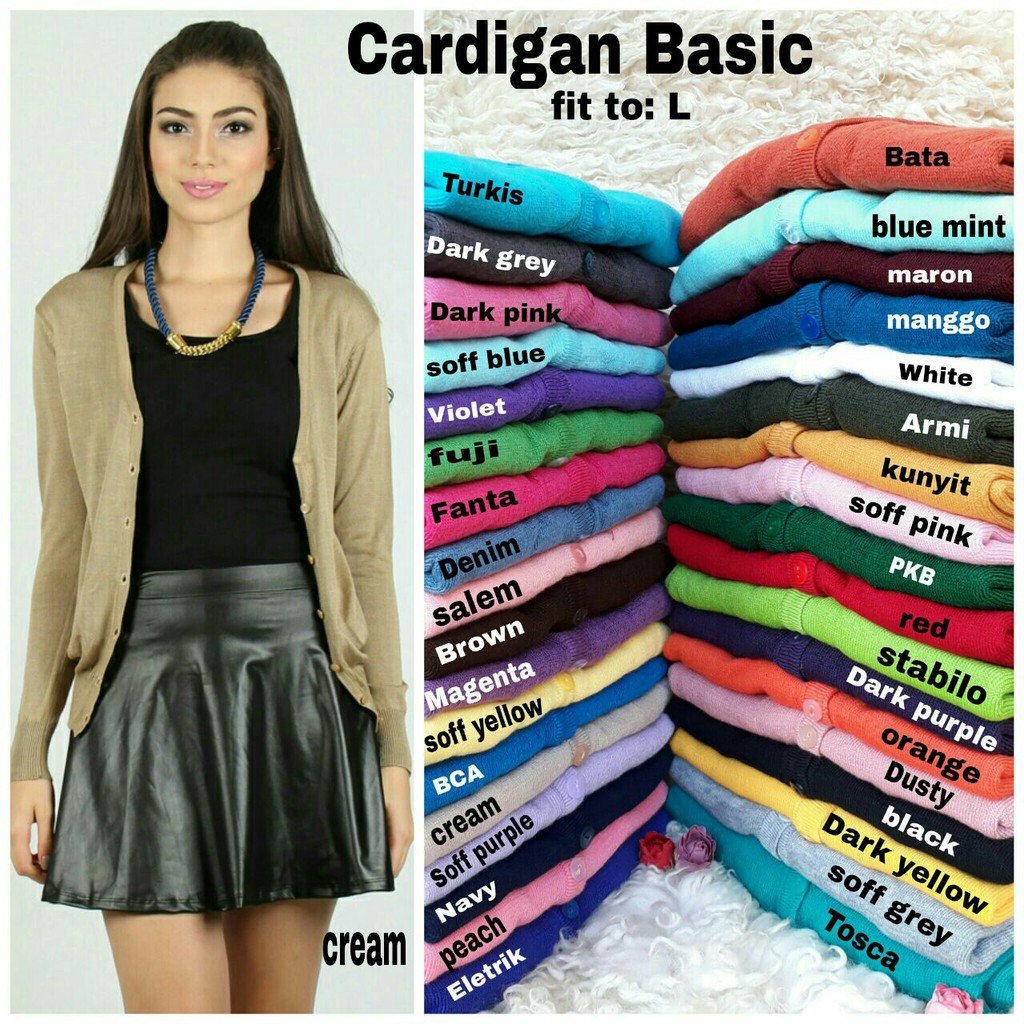 CARDIGAN BASIC TERMURAH ATASAN wanita rajut outwear terlaris terpopuler terbaru terlaris