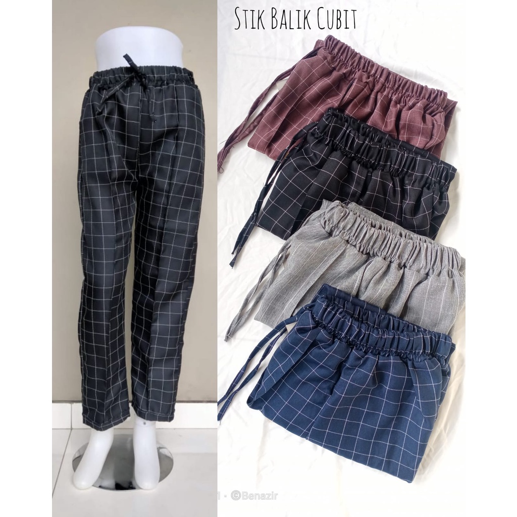 Celana tartan motif kotak/ Celana wanita kotak kotak/Celana wanita
