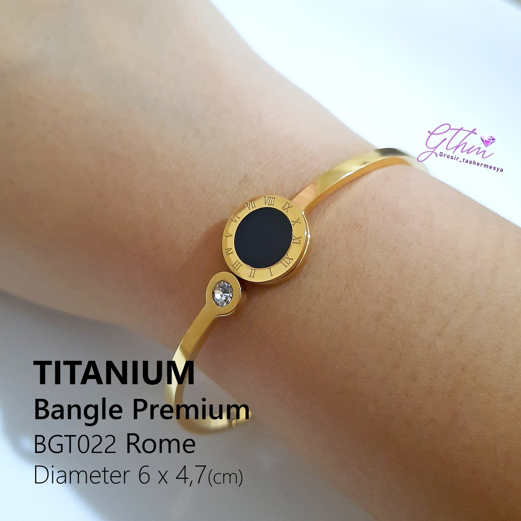 Gelang Titanium Branded BVL Watch Rome Mewah Anti Karat Perhiasan Import Fashion Premium BGT022