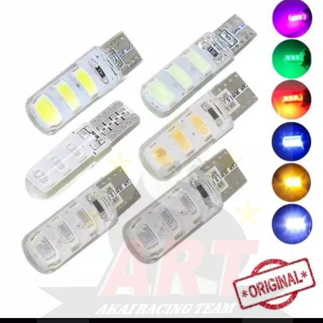 Bohlam Lampu Led Senja Jelly T10 1 Set Isi 2 Pcs Cocok Untuk Motor Dan Mobil Universal