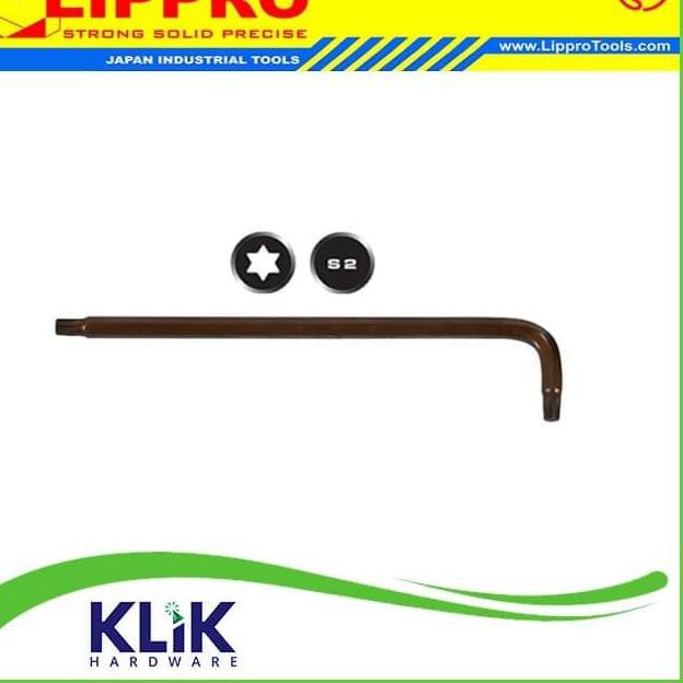 Lippro Kunci L Bintang T40 Panjang Tanpa Lubang  Star Key No Tamper . .