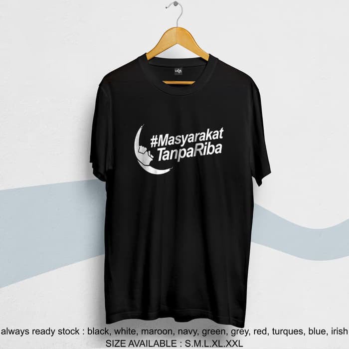 kaos masyarakat tanpa riba / baju masyarakat tanpa riba