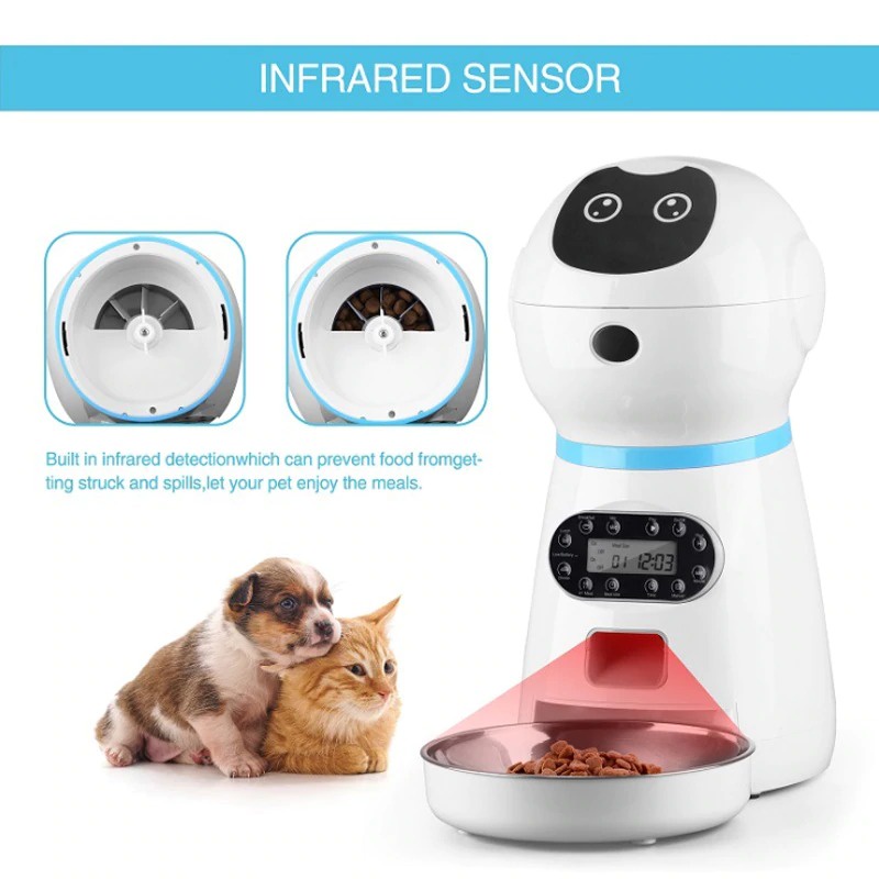 Tempat Makan Hewan Anjing Kucing Otomatis Automatic Pet Food Dispenser