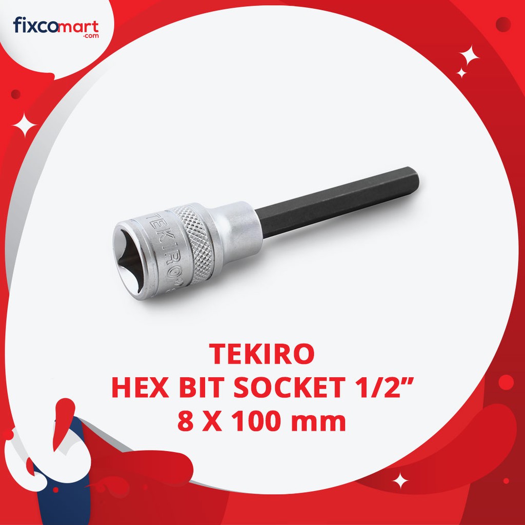 Tekiro Mata Sock L 1/2 Inch 8 X 100 Mm / Tekiro Hex Bit Socket