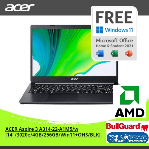 PROMO MURAH 2.2 FLASH SALE HOT    ACER Aspire 3 Slim A314-22-A1M5/w [14"/AMD Athlon3020e/4GB/SSD