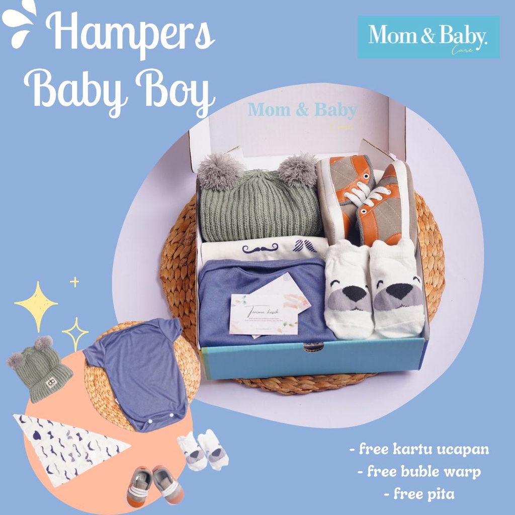 Hampers Bayi Premium Newborn Baby Gift Set Unisex Kado Lahiran Parcel Bayi Laki-laki Perempuan n