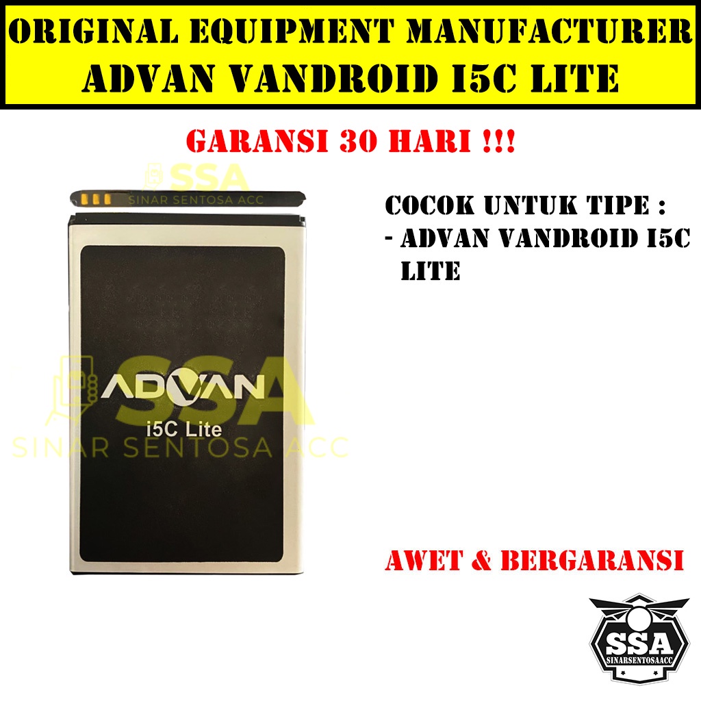 Baterai Original Advan Vandroid I5C Lite OEM Batre Batrai Batrei Battery I 5C i5c Lite Ori HP Batu Batere Garansi Murah Awet