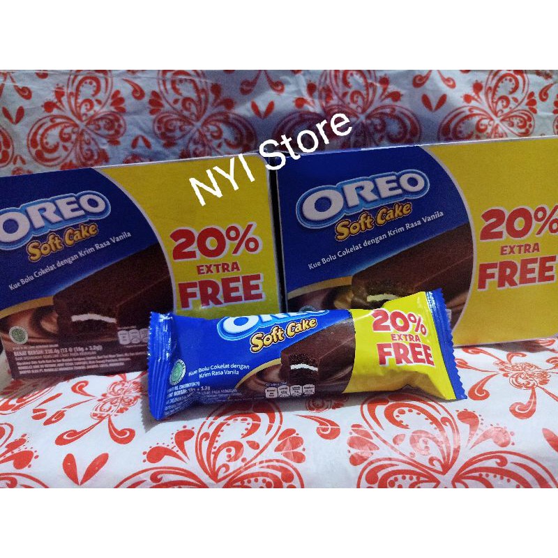 

OREO SOFT CAKE 20% EXTRA FREE ISI 12PCS PER BOX