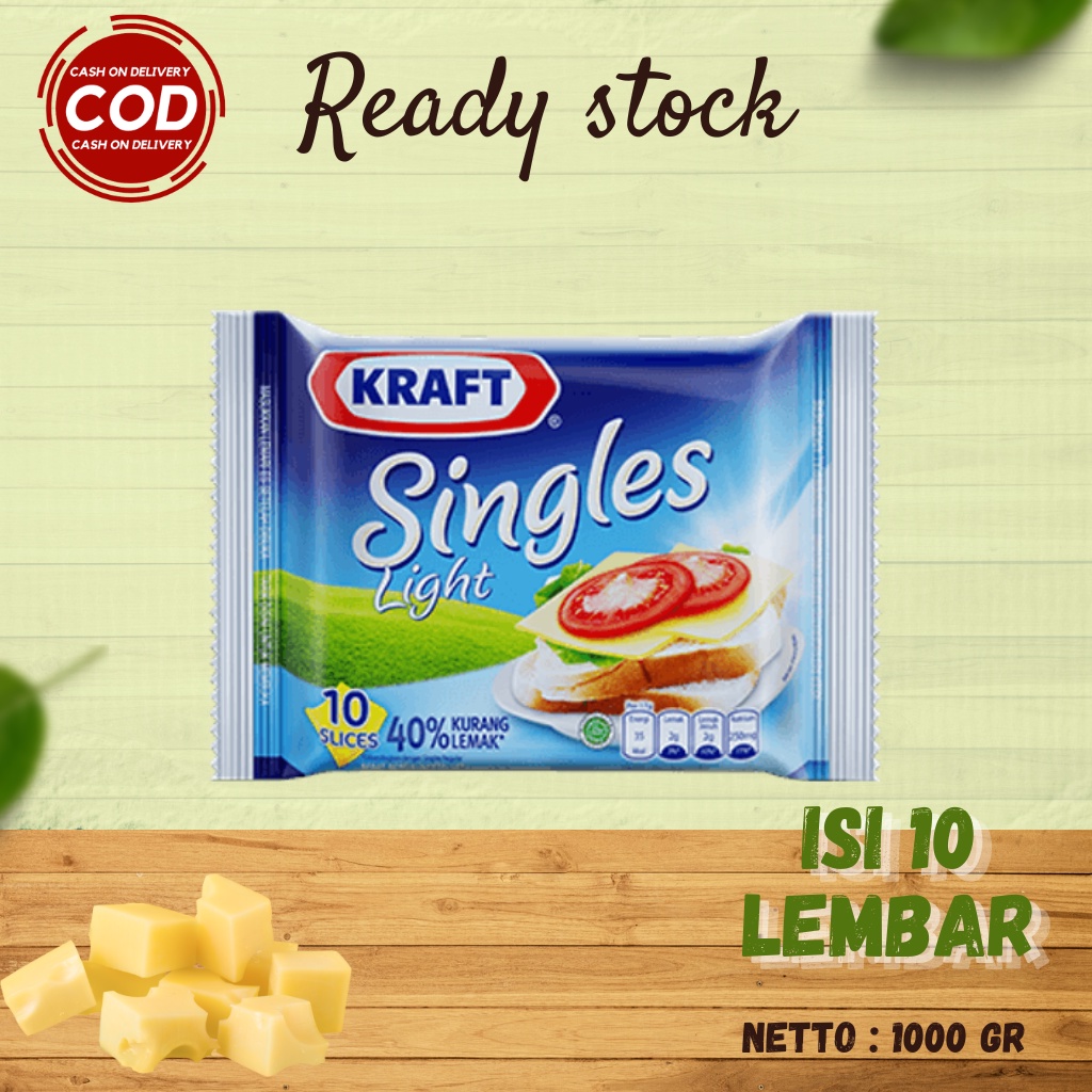 

KEJU KRAFT SLICES SINGLES 10 Slices Keju Cheddar Olahan