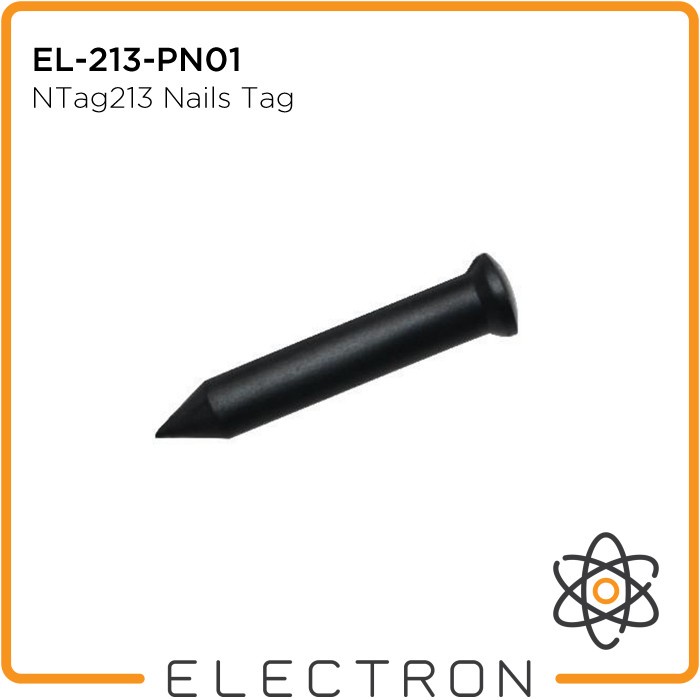 EL-213-PN01 Nails Tag NTag213 RFID NFC 13.56MHz ABS Paku NTag Hole