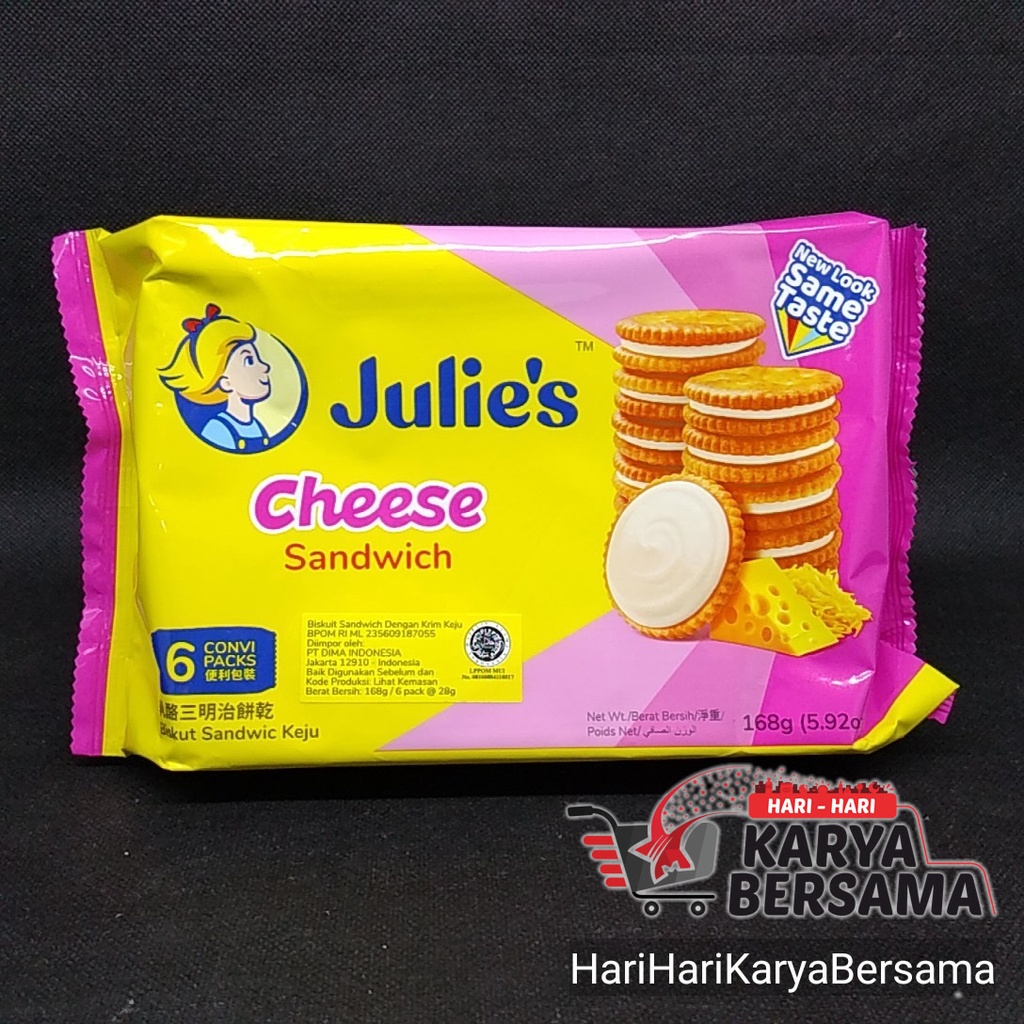 

BISKUIT JULIE'S CHEESE SANDWICH CONVI-PACK 6'S X 28GR