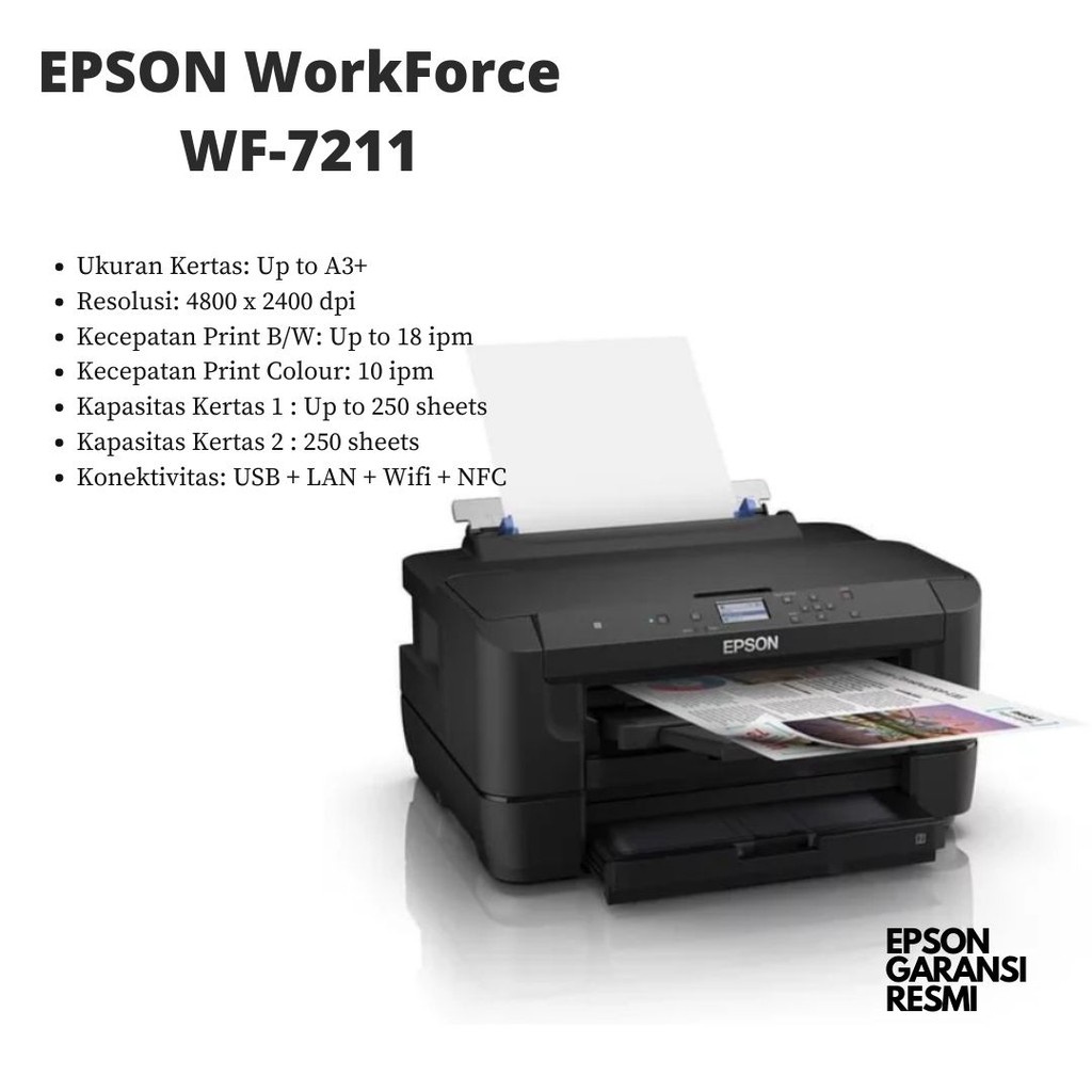 Jual Printer Epson Workforce Wf 7211 A3 Wi Fi Duplex Inkjet Printer Print Wifi Indonesia 4235