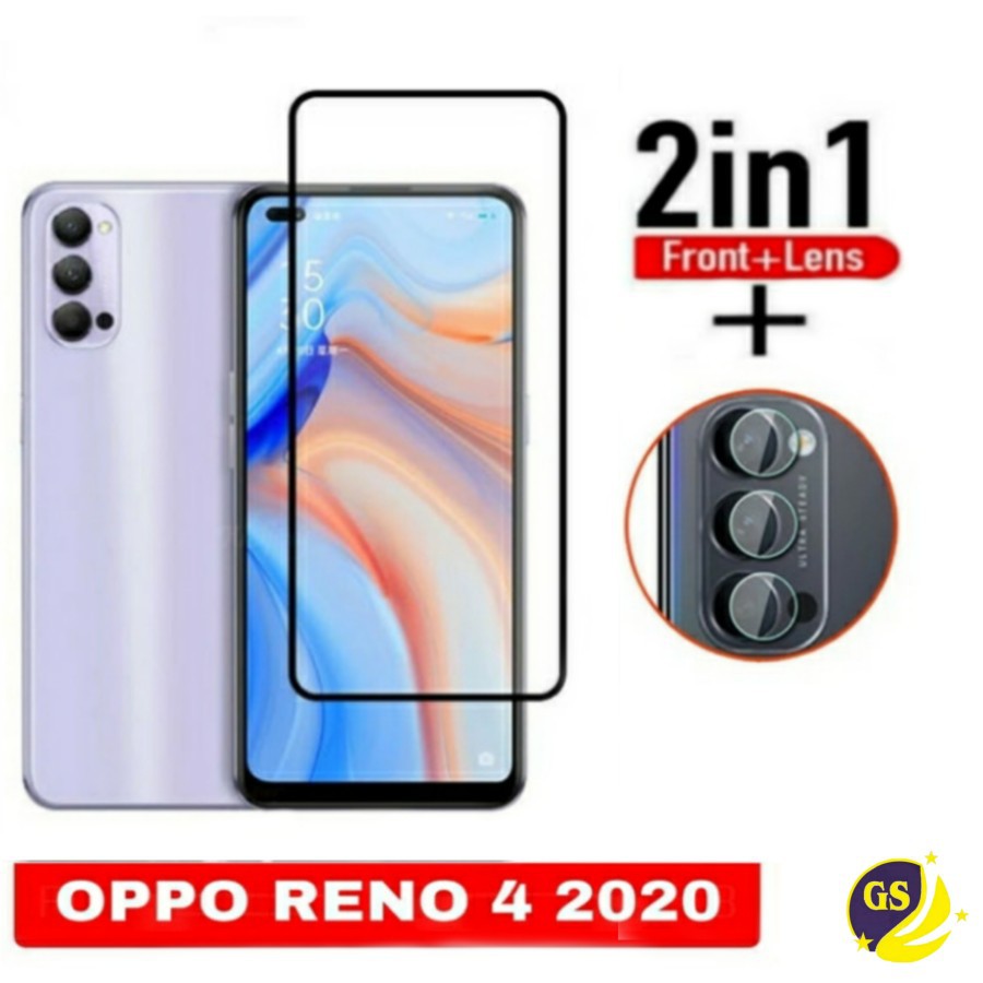 OPPO RENO 5 4 4F 3 PRO 2F TEMPERED GLASS CAMERA TG ANTI GORES FULL COVER LAYAR