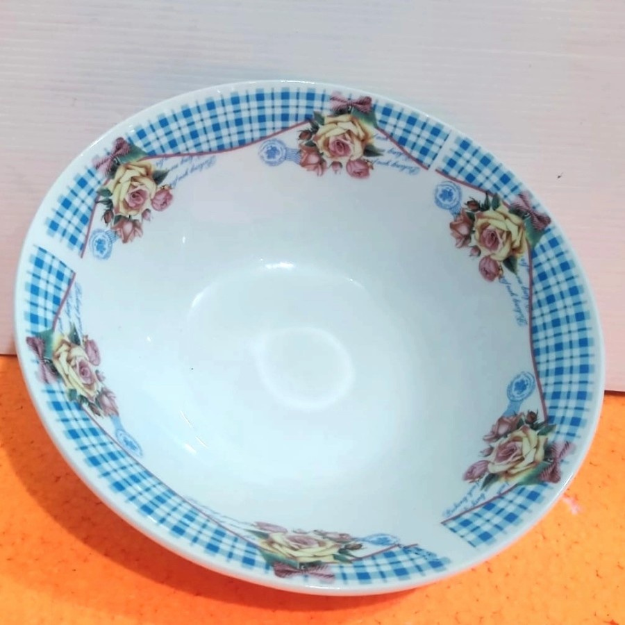 Mangkok Keramik Motif Bunga