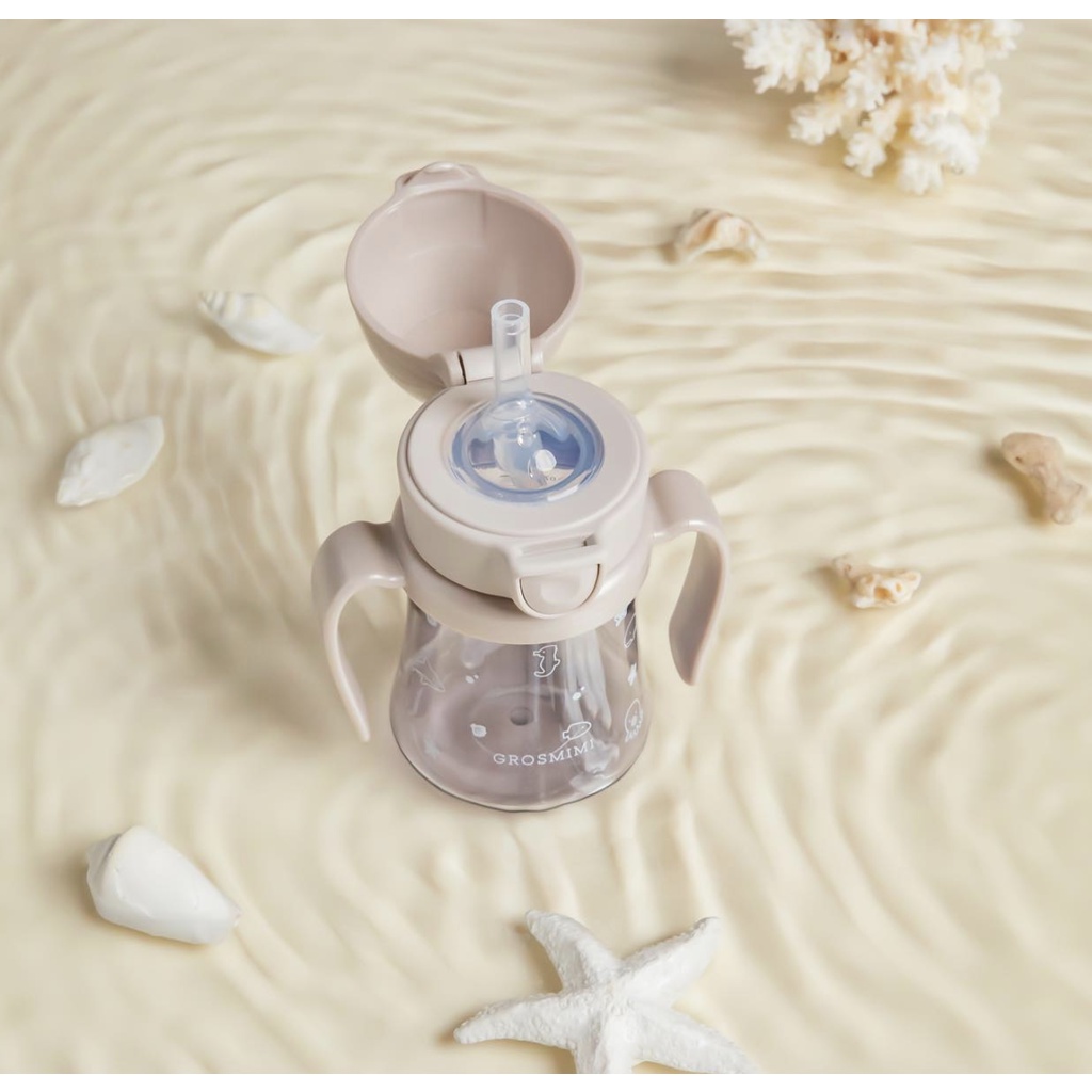 Grosmimi Straw Cup Ocean &amp; Space Edition - Baby Bottle Sedotan Botol Minum Anak Bayi Dengan Handle Pegangan