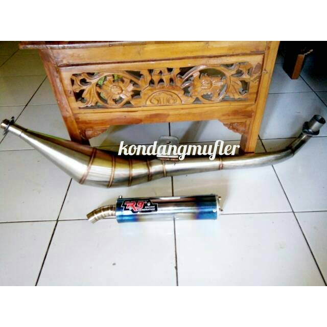 KNALPOT FIZR /SATRIA DUA TAKSTENLIS UJUNG BLUE R9