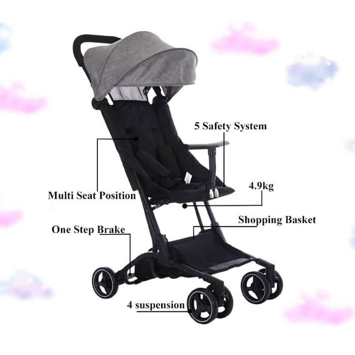 Makassar - Stroller Horsemen GIPSY HM 7002 Cabin Size Super Ringan Modelnya Persis Pockit