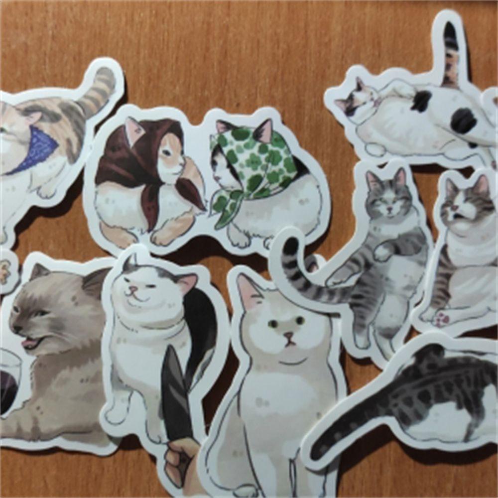 REBUY Cats Stiker Tahan Air 54Pcs/Lot Laptop Decals Notebook Untuk Mobil Gitar Stiker Poster